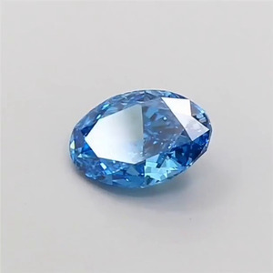 เพชรทรงรีสีฟ้าสดใส 1 กะรัต ผลิตในห้องปฏิบัติการ ความสะอาดระดับ VVS2 ตัดเยี่ยม แบบ CVD เพชรเม็ดเดี่ยว ได้รับการรับรองจาก IGI สำหรับแหวนเครื่องประดับ - Product Image 4