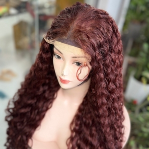 Pelucas de Cabello Humano Vietnamita de Color Borgoña Rizado, Largas y de Alta Calidad - Product Image 2