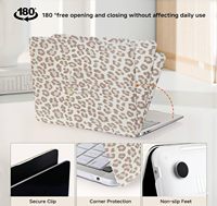 Housse pour ordinateur portable à imprimé léopard en cuir PU 13 14 15 16 pouces, étui pour ordinateur portable imperméable, fournisseur de logo personnalisé