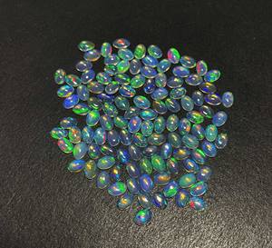 พลอยโอปอลเอทิโอเปียเพลิงสีฟ้าธรรมชาติ33ชิ้น4*6มม. ทรงวงรี10 CT ล็อต IGI อเมทิสต์อัญมณีทรงลูกแพร์อัญมณีหลวม" - Product Image 3