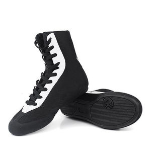 Botas de Boxeo Profesionales para Mujer, con Cordones, de Piel Sintética, Transpirables, Ligeras, con Suela de Goma Antideslizante, para Entrenamiento en Interiores, de Alta Calidad - Product Image 1
