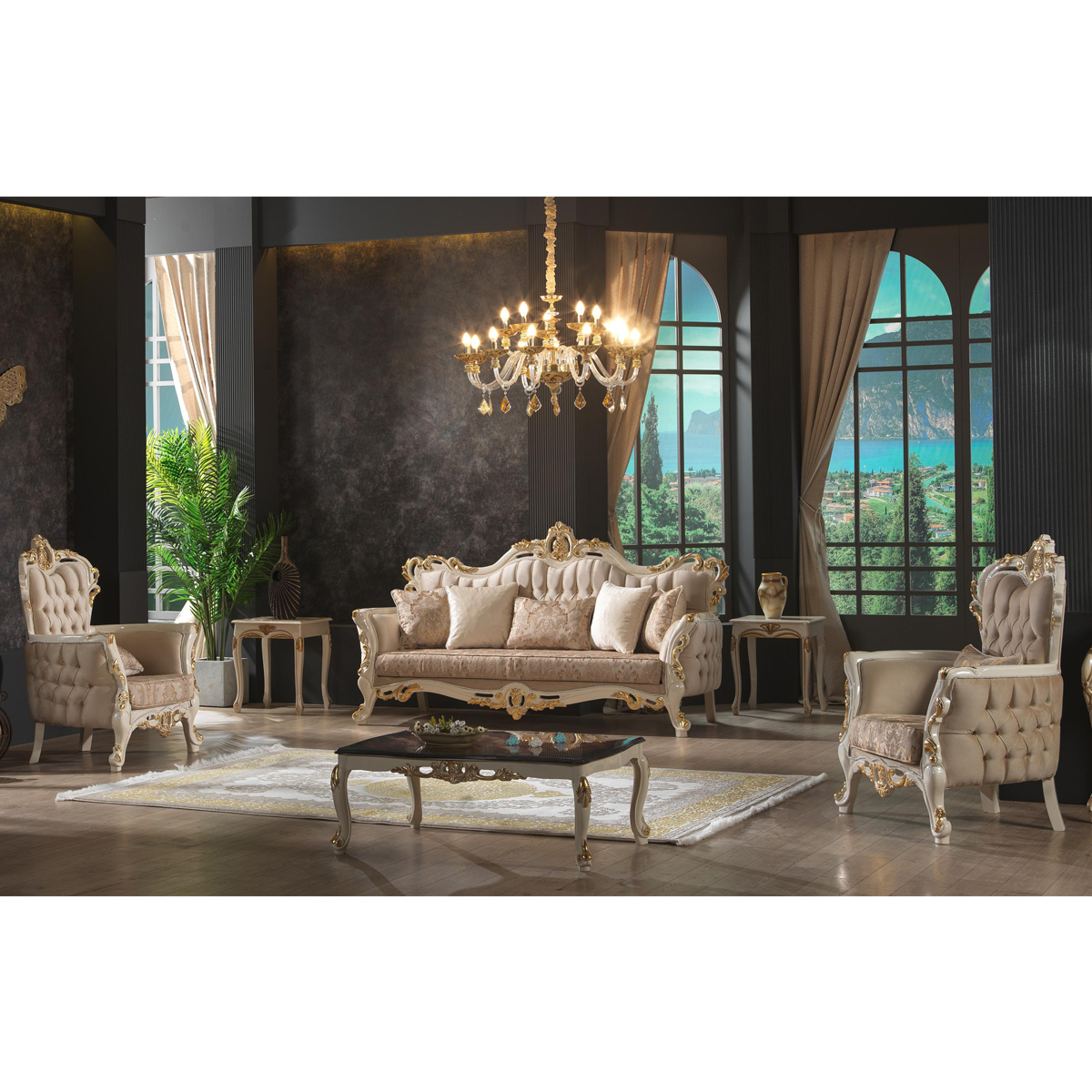 Модная роскошная мебель для дома в турецком стиле эксклюзивный роскошный дизайн премиум-качества антикварный диван королевская мебель