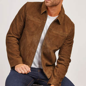 Winter Men's <b>Suede</b> Leather <b>Jackets</b> 2026 New Fashion Eco-Friendly Breathable Front Logo Customized High Quality Soft Comfort - Product Image 2