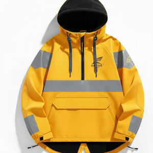 <b>Waterproof</b> Sports Outdoor Softshell Jacket Hood Stand Canvas <b>Waterproof</b> Fleece Zipper Closure Casual Print Pattern Rain <b>Coat</b> - Product Image 3