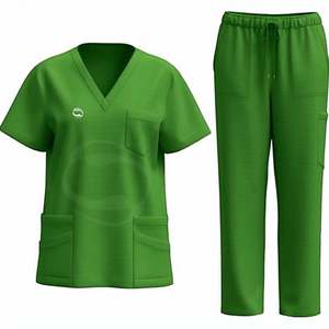 Uniformes médicos de primera calidad | Juegos de fregado de tela elástica | Uniforme de médico de ropa de trabajo de hospital y clínica personalizado - Product Image 1