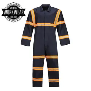 High Visibility Reflective Safety Work Wear Safety Coveralls Fire Resistant Clothing Work Wear Wholesale Coveralls And Bibs Men