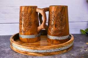 Mug en bambou poli écologique et durable avec texture de grain naturel pour des cadeaux écologiques à prix de gros - Product Image 6