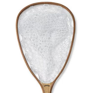 Filet d'atterrissage de pêche à la mouche en plein air Filet à truite Cadre en bois avec filet en caoutchouc Filet coulé à la main Thor Filet de pêche à la truite - Product Image 1