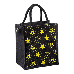 High quality Jute shopping grocery Gift Bags Customize Style Fabric Pattern Pcs Color Small Raw Origin India - Product Image 5