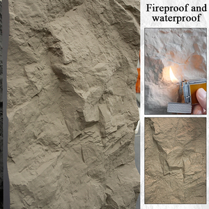 Polyurethane Đá Nhân Tạo 3D trang trí <span class=keywords><strong>PU</strong></span> đá Faux văn hóa đá Núi tường Bảng điều khiển cho bên ngoài bức tường - Product Image 5