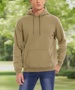 <b>Men</b> Washed Cotton Fleece <b>Pullover</b> 340 GSM Hoodie Vintage Fade Baggy Street Style Loose Fit With Front Pocket - Product Image 6