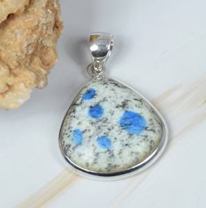 จี้พลอย925เงินสเตอร์ลิงทำด้วยมือ K2ธรรมชาติหินจัสเปอร์เดือนมีนาคมพลอยรูปทรงลูกแพร์สำหรับงานเลี้ยงและวันเกิด - Product Image 1