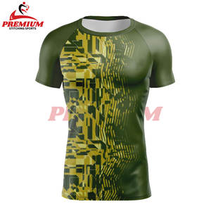 Wholesale Athletic Wear Running Shirts Sports Wear Short Sleeve Sublimation Compression Shirts Gym Wear <b>Trainer</b> Shirt - Product Image 1