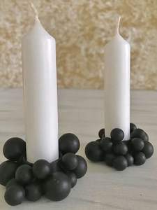 Nordic Style Iron Geometric Pillar Candle Holder Matte Black Metal Hurricane Lantern <b>Centerpiece</b> Patio Living Room Candle Stand - Product Image 5