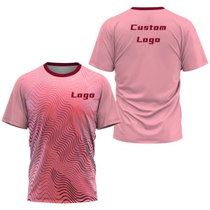 เสื้อยืดโพลีเอสเตอร์ 100% แห้งเร็ว พิมพ์ลายแบบระเหิดสีเต็มรูปแบบ ลายเรียบแบบลำลอง ผ้าถัก - Product Image 2