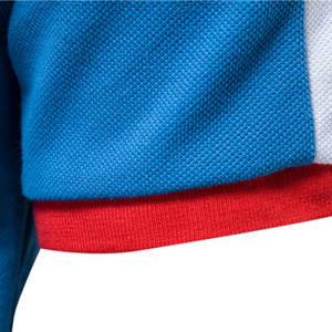 Bleu foncé décontracté à manches courtes pour hommes pour Polo T-Shirt 100% coton motif solide conception d'impression unie Logo personnalisé broderie haute - Product Image 5