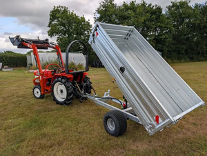 Remorque basculante hydraulique pour tracteur compact de 1,5 tonne, équipement agricole durable et efficace, remorque à benne basculante pour petite exploitation agricole - Product Image 4