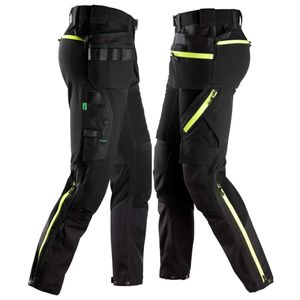 Pantalon de travail cargo léger pour homme, six poches, fermeture à cordon, devant plissé, polyester/coton, pour ingénieurs, mines, vêtements de travail - Product Image 4