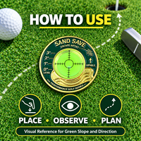 Niveau à bulle double face pour lecteur de green de golf OEM, accessoire personnalisé pour les marques et distributeurs de magasins professionnels