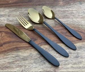 Ensemble de couverts en acier inoxydable finition mate, cuillère, fourchette, couteau, cuillère à dessert, ensemble à fromage, fourchette à fruits, vaisselle, décoration de table, ensemble de couverts - Product Image 3