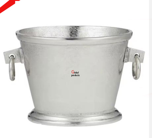 standard quality silver finished <b>metal</b> stainless steel wine chiller ice bucket for hotel restaurant and bar - Product Image 3