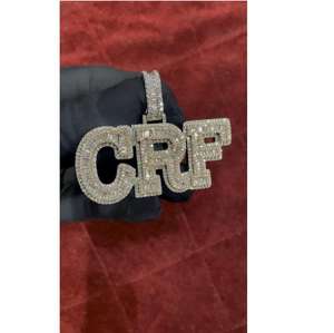 Best Grade Hip Hop <b>Silver</b> Moissanite Brilliant Cut <b>Charms</b> VVS Clarity High Brilliance for Mens Fashion Performance Gift Use - Product Image 3