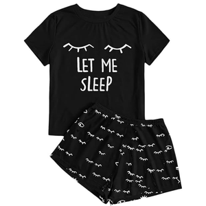 Conjunto de Pijama de Dos Piezas para Niñas |   Pijamas Elegantes de Tela Jersey para Mujer al por Mayor, Transpirables y Suaves - Product Image 3