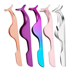 Applicateur de cils en acier inoxydable de haute qualité avec logo personnalisé, étiquette privée, pinces à cils artificiels en gros - Product Image 2