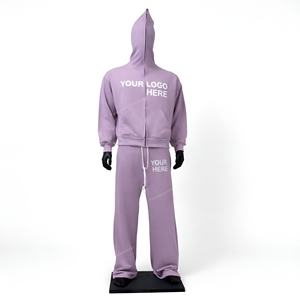 Custom Streetwear Set for Men with Logo Hoodie and Jogger Pants Tracksuit OEM ODM Wholesale Manufacturer Supplier - Product Image 4