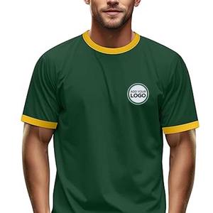 100% peinado ringspun Jersey fino algodón Ringer camisetas - Product Image 2
