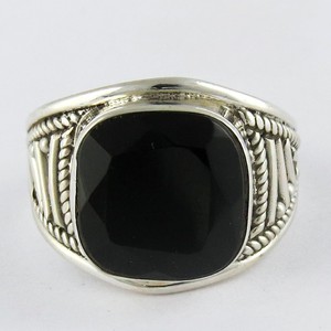 Anillos de Plata de Ley 925 con Ónix Negro, Estilo Bohemio para Boda, Último Diseño, Gran Venta - Product Image 2