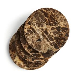 แผ่นรองแก้วหินอ่อนทรงกลมคุณภาพสูงแผ่นรองจานและแผ่นรองสำหรับใช้ในสำนักงานและห้องครัวรับประทานอาหาร - Product Image 4