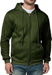 Sudaderas con capucha casuales de invierno para hombre Color sólido 100% algodón Regular Fit Fleece Pullover Hoodies - Product Image 5