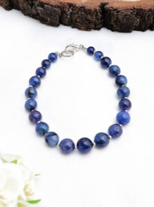 Cuentas Ovaladas Lisas de Iolita de 6 Pulgadas Naturales para la Elaboración de Joyería Fina, Pulsera de Piedras Preciosas - Product Image 6