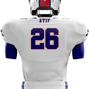 Uniforme de fútbol americano para hombres, Jersey y pantalones de equipo personalizados, ropa deportiva de sarga transpirable, kit de entrenamiento cosido duradero - Product Image 3