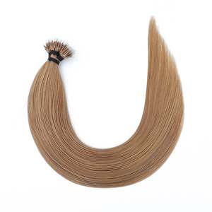 Extensions de cheveux Nano Ring I-Tip # 16 Cheveux humains vierges russes Remy blonds naturels, lisses et doux - Product Image 1