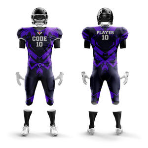 Conjunto de ropa de fútbol americano de talla grande al por mayor, camiseta de manga corta transpirable con logotipo personalizado, uniformes de bajo precio - Product Image 1
