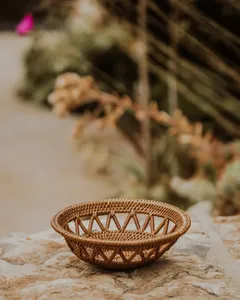 Finest Quality Deep Rattan Mesh Serving <b>Bowl</b> Large Size Food Mixing <b>Bowl</b> Ideal for Home Kitchen Affordable Price - Product Image 5