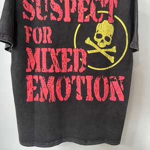 2026 Men's Acid Wash Vintage Graphic T-Shirt Heavyweight Streetwear Pattern printed shirt for men - Product Image 5