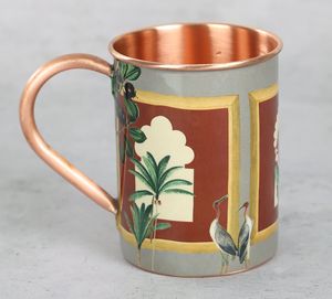 Tasse en cuivre de nouveau design avec poignée facile disponible en couleur personnalisée en prix de gros et de détail fabriqué en Inde - Product Image 3