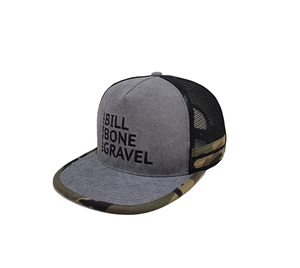 Sombrero hecho en Vietnam, sombrero de camionero de malla de pana de 5 paneles con ala plana personalizado OEM, estilo diario clásico y elegante para adultos - Product Image 2