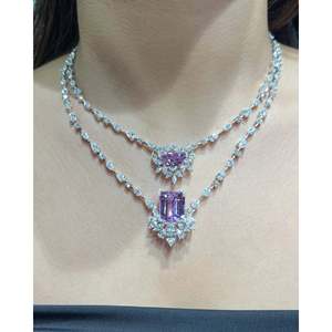 <b>Fashion</b> <b>Layered</b> Iced Bloom <b>Necklace</b> - Product Image 3