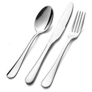 Juego de cubiertos de acero inoxidable moderno con superficie de alto brillo, sujeción cómoda y artesanía profesional - Product Image 1