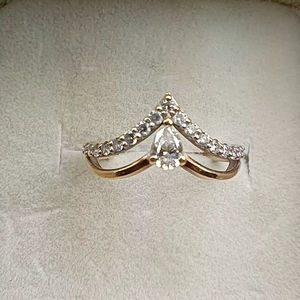 Elegante corte de pera Moissanite diamante anillo 925 Plata compromiso boda joyería OEM ODM fábrica proveedor venta al por mayor exportación - Product Image 1