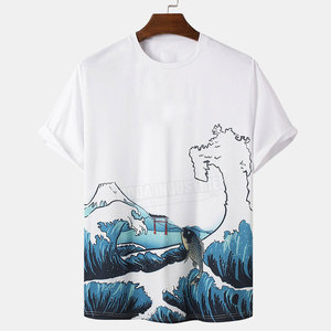 Ultimo nuovo stile traspirante leggero uomo sublimazione t-shirt cotone/fibra di bambù modello solido in magazzino - Product Image 1