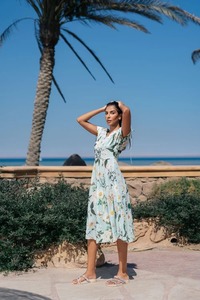 Robe indienne en coton imprimé bloc à la main nouvelle mode décontractée vêtements d'été taille naturelle tissé méthode de tissage cadeau de saint valentin - Product Image 5