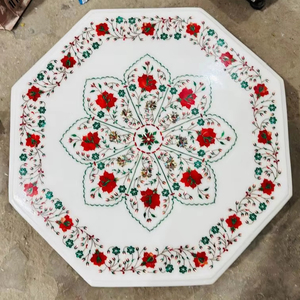 Polyvalent Craftsman Design Marbre Incrustation Dessus de table pour salle à manger Ferme Appartement Hôtel Villa Cour-N'importe quel cadre - Product Image 1