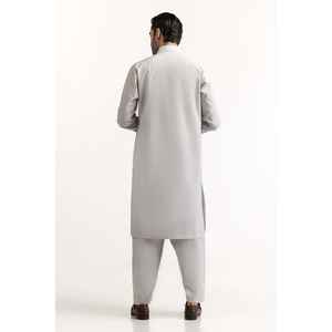 Costume gris respirant en coton pour affaires/mariage SK-S23-032 Grande taille XL, pantalon de style à simple boutonnage avec fermeture boutonnée - Product Image 4