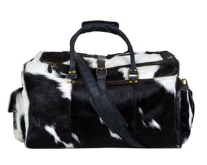 New Top Customized Cowhide Hair on Leather Travel Bag With Premium Quality High Demanded Cow hair leather bag OEM Service - Product Image 1