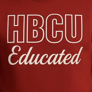 Hbcu เสื้อสเวตเตอร์ผ้ากำมะหยี่สำหรับการศึกษาสีแดงเข้มและเป็นกลางปักตัวอักษรคอตตอนผสมเครื่องแต่งกายของสมาคมกรีกภายในเก้า - Product Image 4